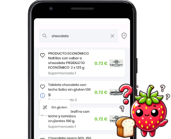 Screenshot of OkLista showing product offers and promotions